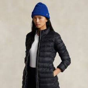 Ralph Lauren Black Puffer Parka Down Women Jacket Size XS